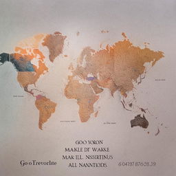 An expansive world map in dusted colors, underscored by the empowering statement, 'Go therefore and make disciples of all nations.'