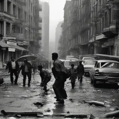 The director intentionally shot the scene to depict the chaotic ambiance of the city imperfectly.