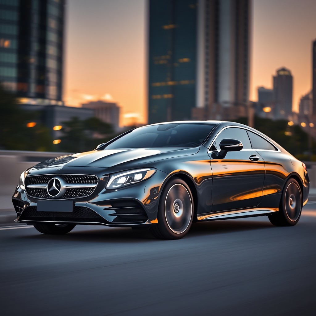 A sleek and elegant Mercedes-Benz CLS, showcasing its distinctive coupe-like silhouette and luxurious design