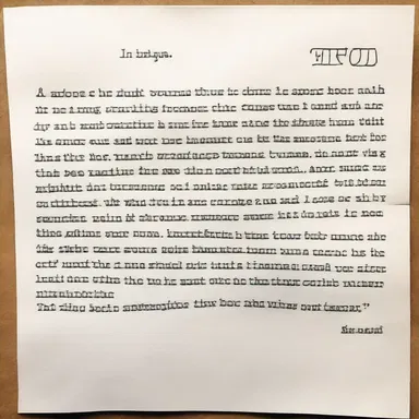 She imperfectly expressed her feelings of love and affection for him through the heartfelt letter she wrote.