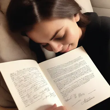 She imperfectly expressed her feelings of love and affection for him through the heartfelt letter she wrote.