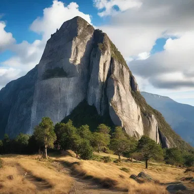 According to mythology, the mountain was considered sacred and revered for its perpendicular cliffs.