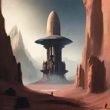In the science fiction novel, the spaceship landed on a perpendicular planet with towering vertical cliffs.