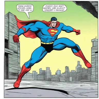 In the comic book, the artist drew a panel showcasing a superhero's body positioned perpendicular to the ground, as they were preparing to take flight.