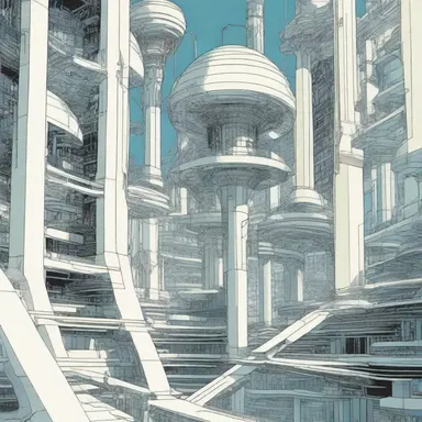 In the futuristic world of the novel, the protagonist used a high-tech plumb line device to navigate through complex architectural structures.
