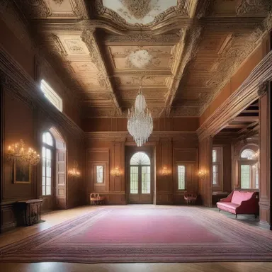 The grand hall of the mansion showcased the elegance and sophistication of perpendicular design, with soaring ceilings and elaborate tracery.