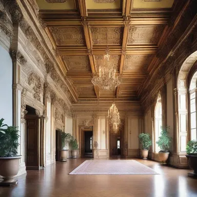 The grand hall of the mansion showcased the elegance and sophistication of perpendicular design, with soaring ceilings and elaborate tracery.