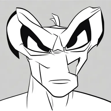 In the animated series, the character's ears always stick out perpendicular to his head, adding to his comical appearance.