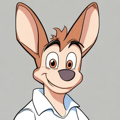 In the animated series, the character's ears always stick out perpendicular to his head, adding to his comical appearance.