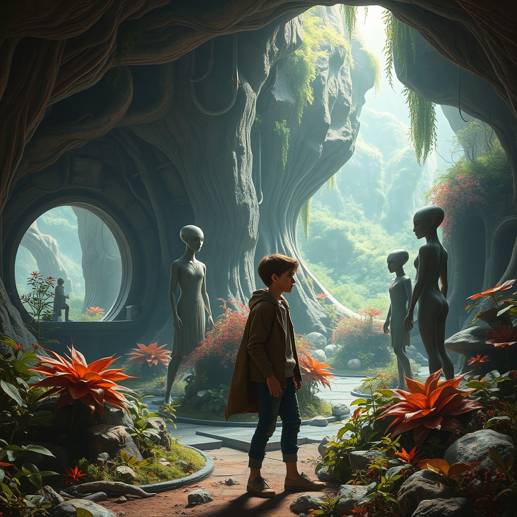 A futuristic scene capturing a post-apocalyptic world where Earth has been devastated by a cosmic cataclysm