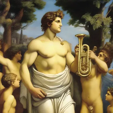 According to Greek mythology, the god Apollo played a magical brass instrument called the cornucopia.