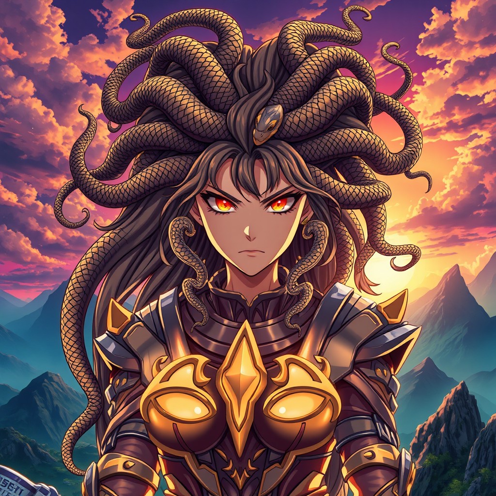 A striking anime-style cover image featuring Medusa from 'Battle Through the Heavens'