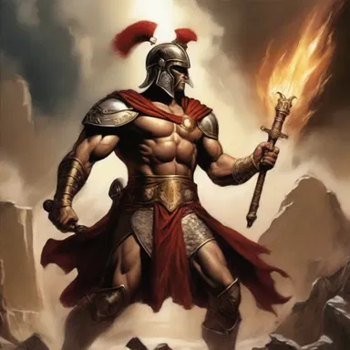 In Greek mythology, Ares was the god of war and martial valor.