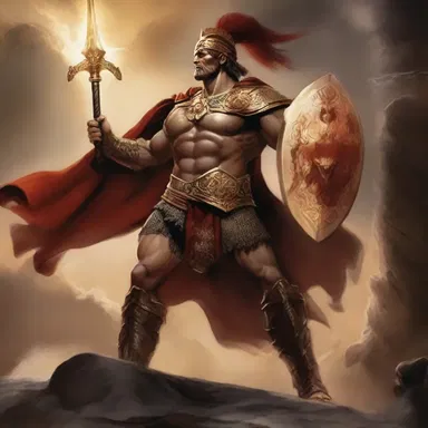 In Greek mythology, Ares was the god of war and martial valor.