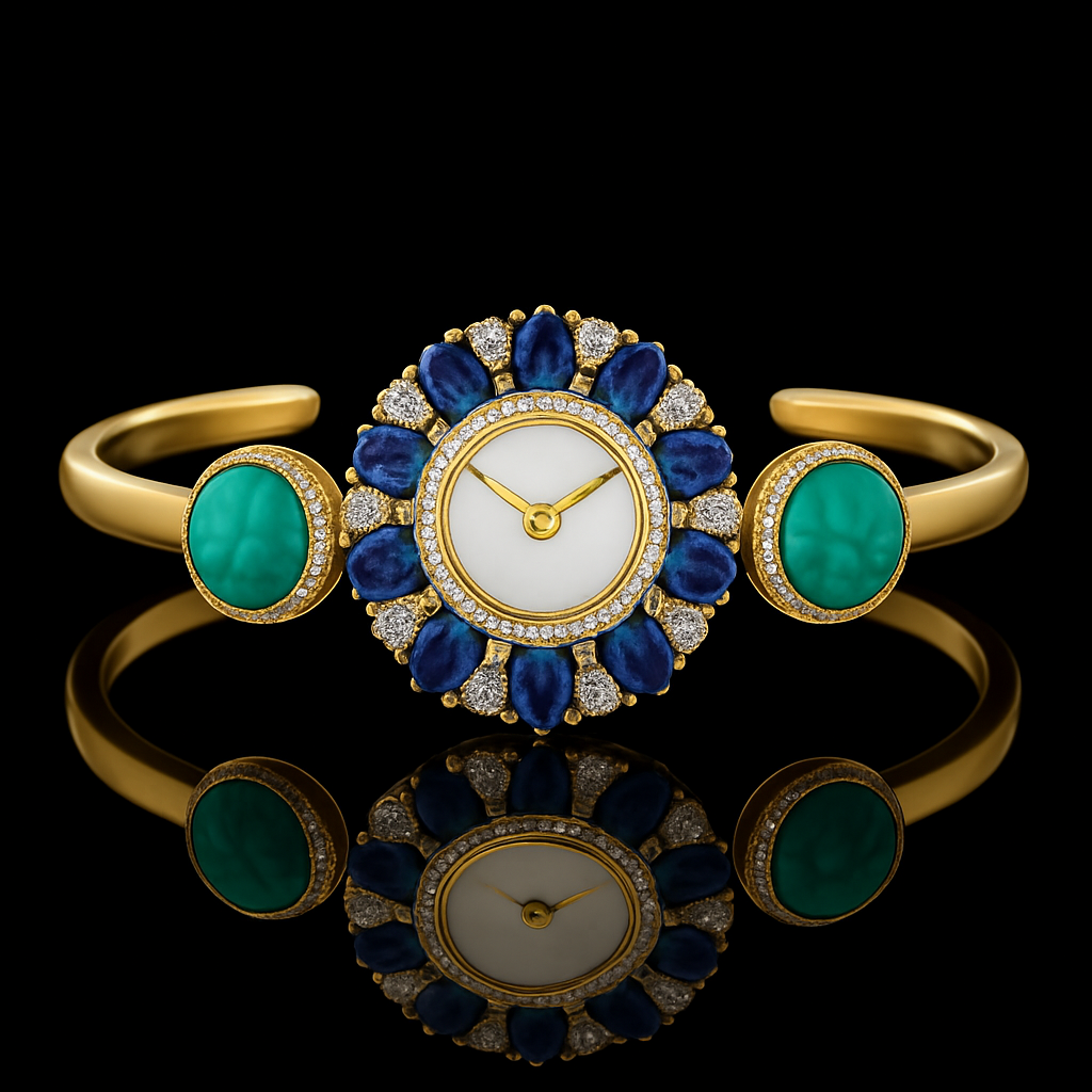From the picture of ring watch above, change belt type from the picture to look more elegant and modern belt. It should be golden color and design used for universal size, it can extend to wear in any size of finger.