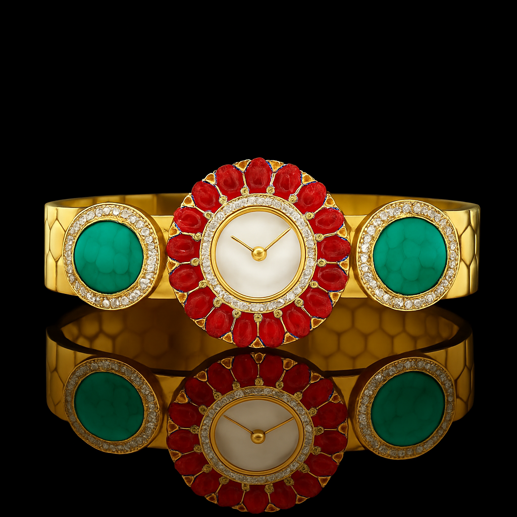 from the picture, only change blue color diamonds to red color. Do not change anything else.