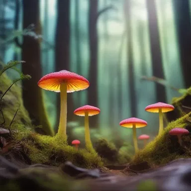 In the mystical forest, the enchanted cleistothecium blossomed with vibrant spores that could grant any wish.