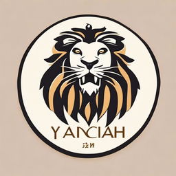 Logo with the name Yanchar, integrated with an elegantly designed lion