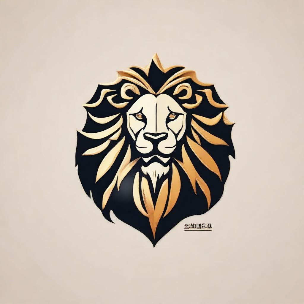 Logo with the name Yanchar, integrated with an elegantly designed lion