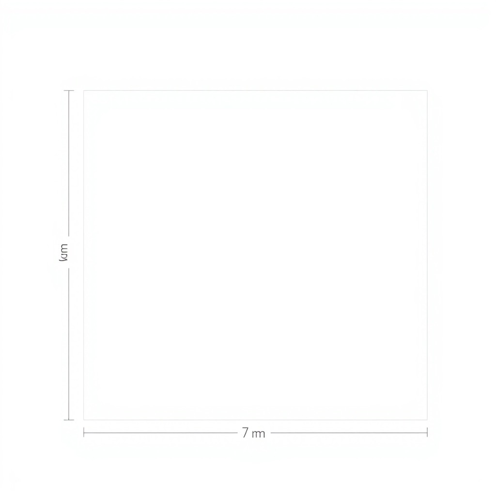 Simple & Clean 7 Square Meter Floor Plan