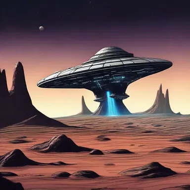 The clapped out spaceship struggled to make it to the distant planet.