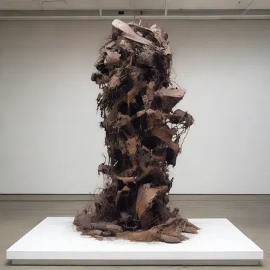 The clapped out sculpture showcased the artist's vision of decay and obsolescence.