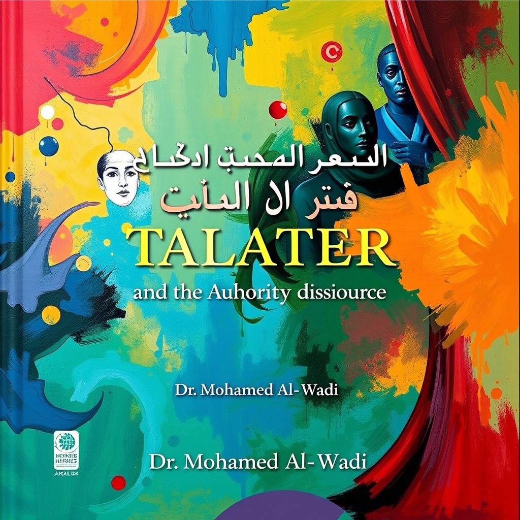 An abstract painting representing the theme of Arab theater