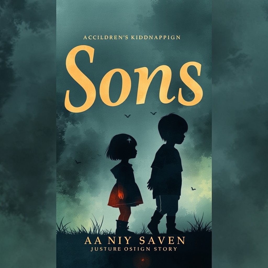 A book cover titled 'Sons' featuring a beautiful yet somewhat eerie typography