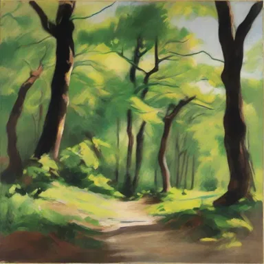 The artist's use of widening brush strokes created a sense of movement and energy in the painting.