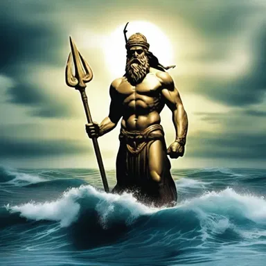 According to Greek mythology, the widening of the sea passage between Europe and Asia was caused by Poseidon's trident.