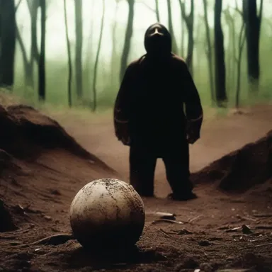 In the horror movie, the dirt ball symbolized the evil entity haunting the protagonist's dreams.
