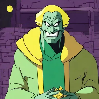 In the animated series, the villain has an incubation period of one hour after being exposed to toxic waste before his superpowers manifest.