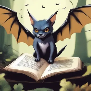 In the fantasy novel, the protagonist encounters a batty creature that can read minds.