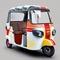 Vibrant TVS Auto Rickshaw Design