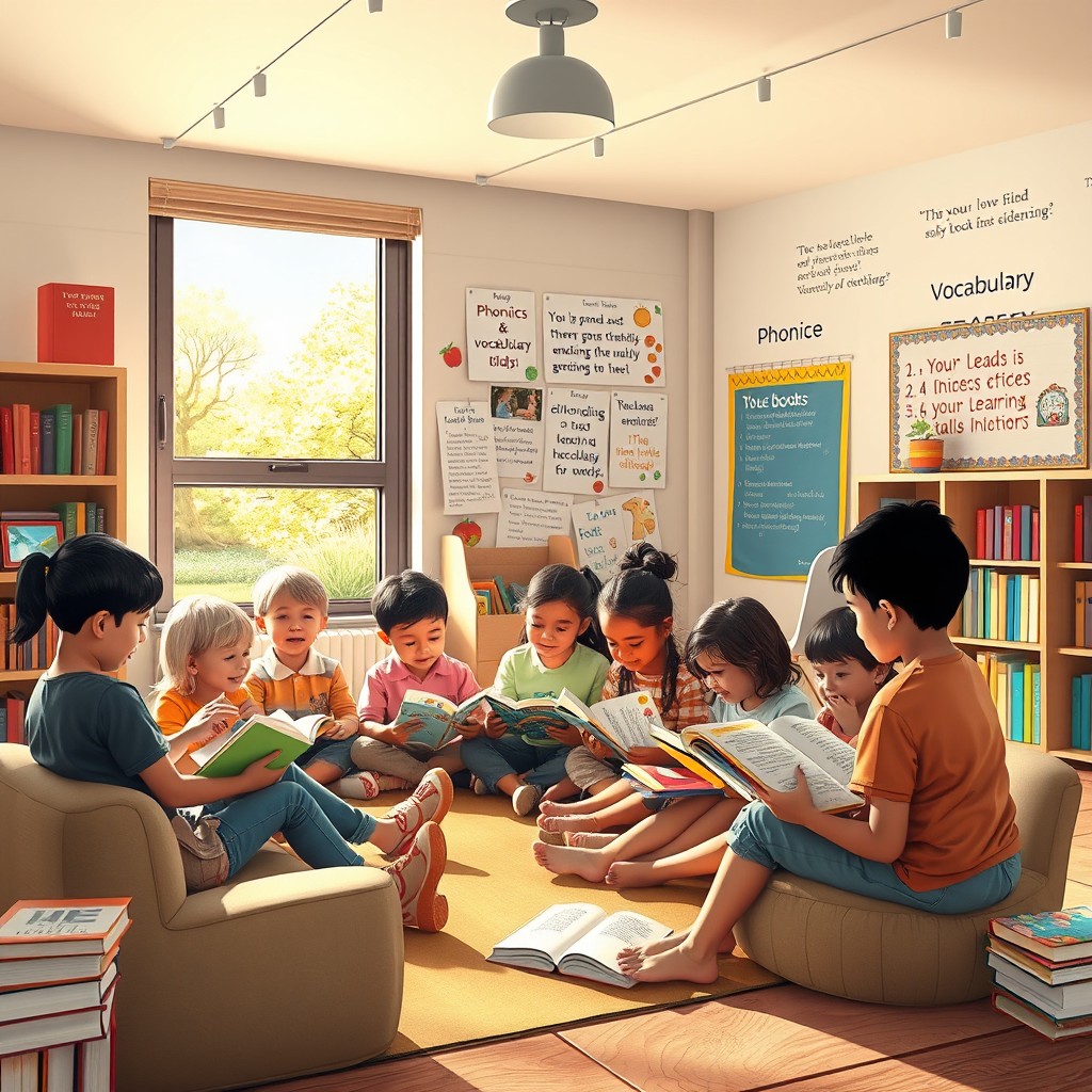 Create an engaging and visually appealing reading exercise designed to enhance literacy skills
