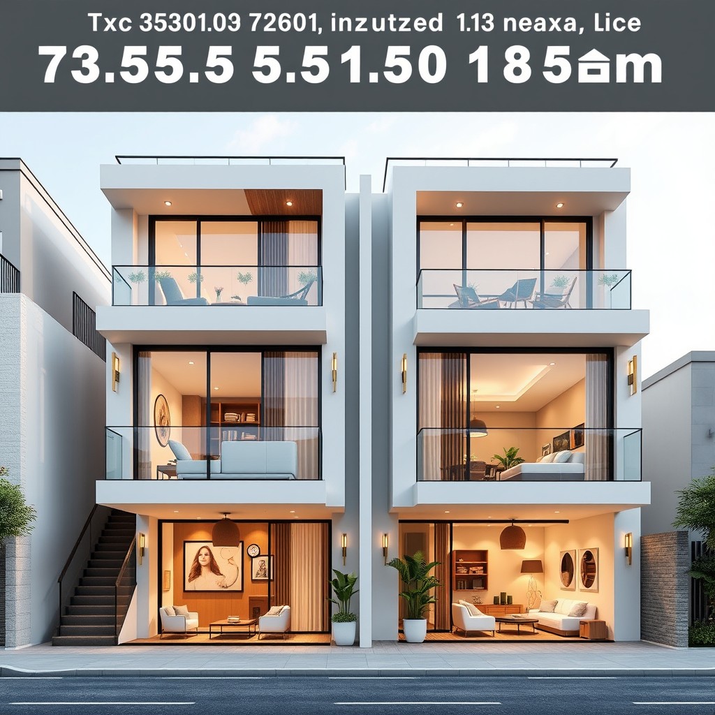 Two apartments located on the second floor, designed in a layout of 7