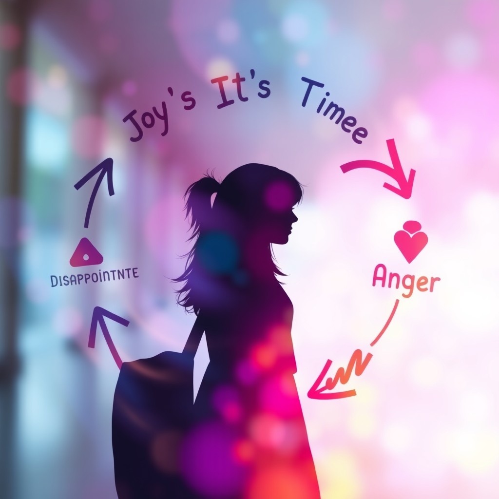 A vibrant and colorful aesthetic representing the theme of high school life, titled "It's Time