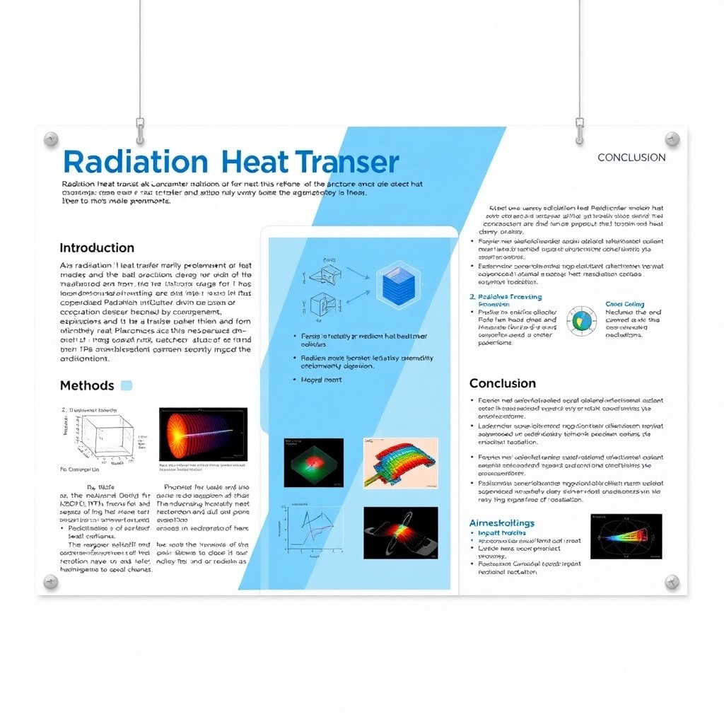 An academic poster titled 'Radiation Heat Transfer'