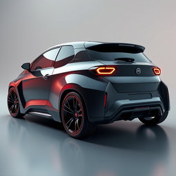 A futuristic compact sports car concept named 'F Uno Concept', inspired by the iconic Fiat Uno