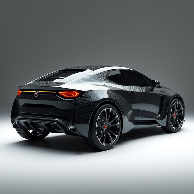 A futuristic compact sports car concept named 'F Uno Concept', inspired by the iconic Fiat Uno