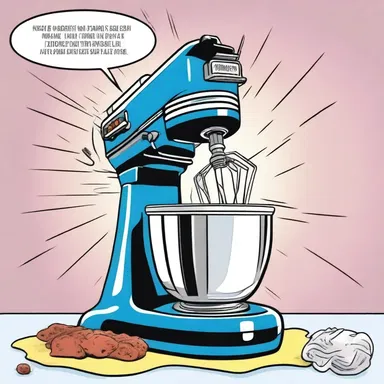 In the comic strip, the electric mixer was portrayed as a superhero with the ability to mix ingredients in a flash.