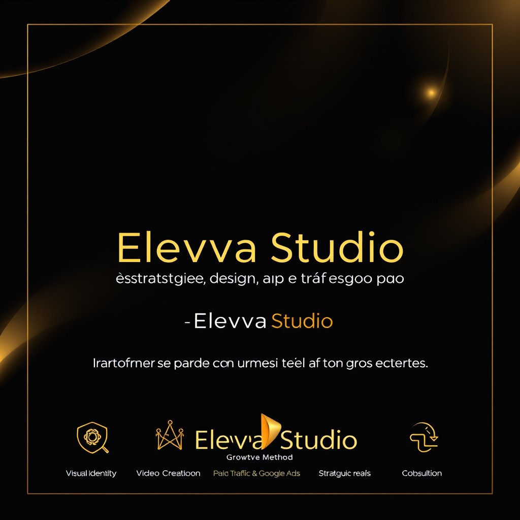 A square image designed for Instagram promoting Elevva Studio, a premium digital marketing and design studio