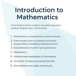 Introduction to Mathematics: Unlock the World of Numbers