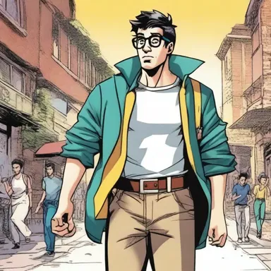 The main character in the comic book is an extravert who loves interacting with others and exploring new places.