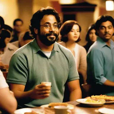 The movie portrays an extravert character who thrives in social gatherings and enjoys being surrounded by people.