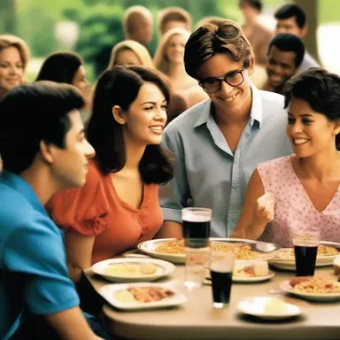 The movie portrays an extravert character who thrives in social gatherings and enjoys being surrounded by people.