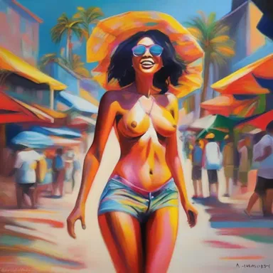 The extravert artist painted vibrant and lively scenes, capturing the spirit and energy of the outside world.