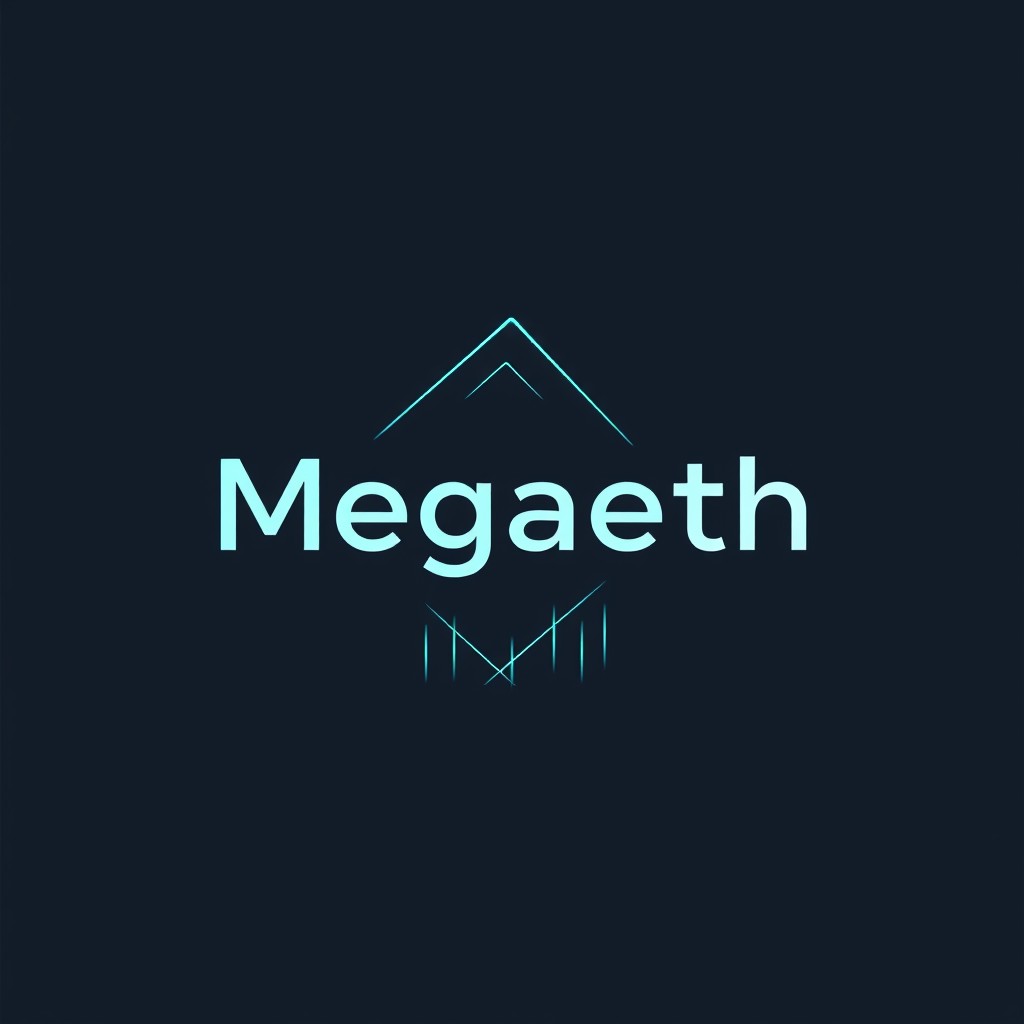 A modern and futuristic logo design for an NFT project named 'Megaeth'