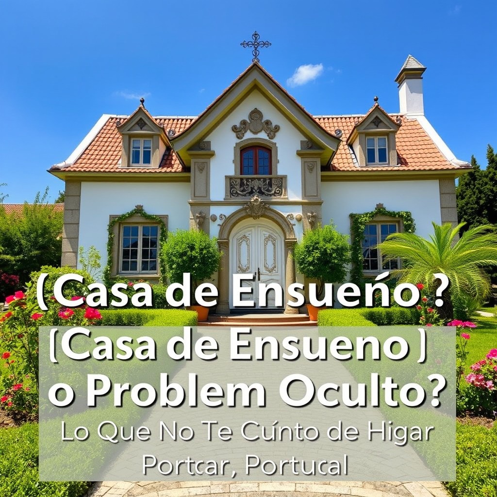 A beautifully designed dream house in Portugal, showcasing stunning architecture with a picturesque garden and vibrant flowers around it