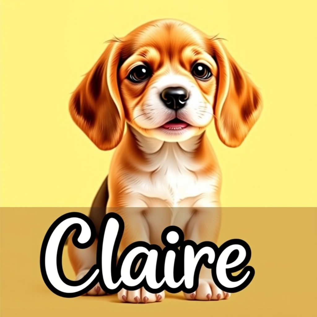 A delightful profile picture design featuring the name 'Claire' in a playful, whimsical font